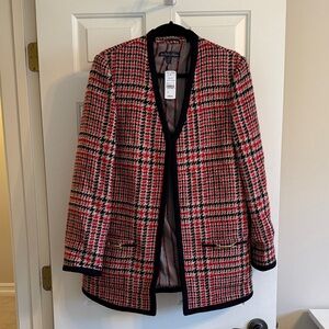 Brooks Brothers Red and Black Houndstooth Blazer NWT